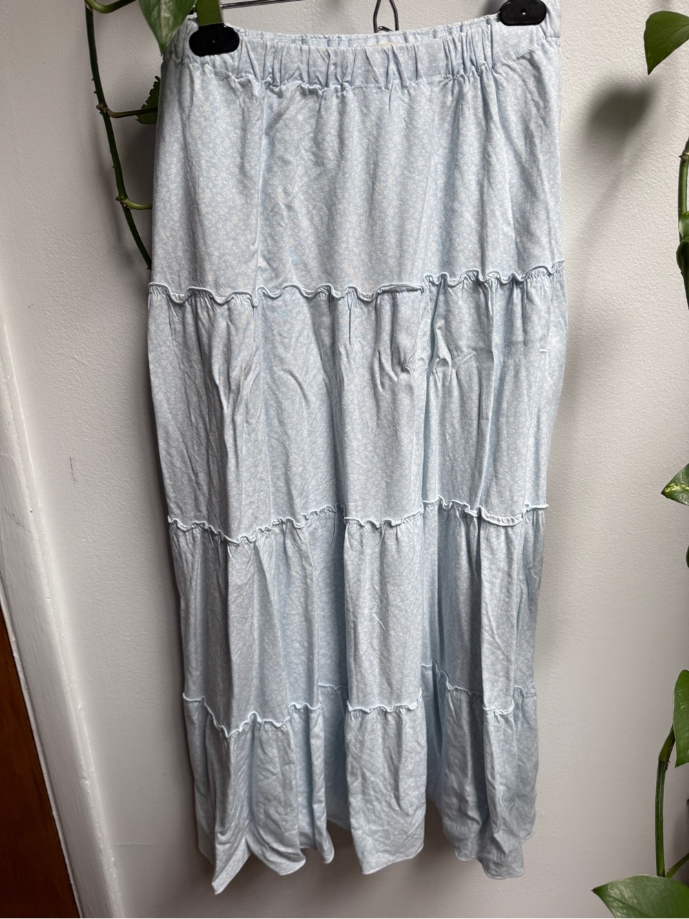 Brandy Melville Light Blue Tiered Maxi Skirt - Picture 5 of 6